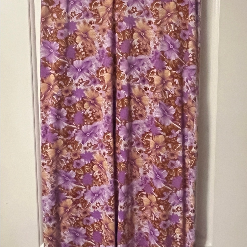 Floral Purple and Brown Women's Nightgown